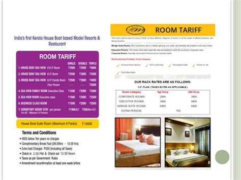 Room & Tariff .